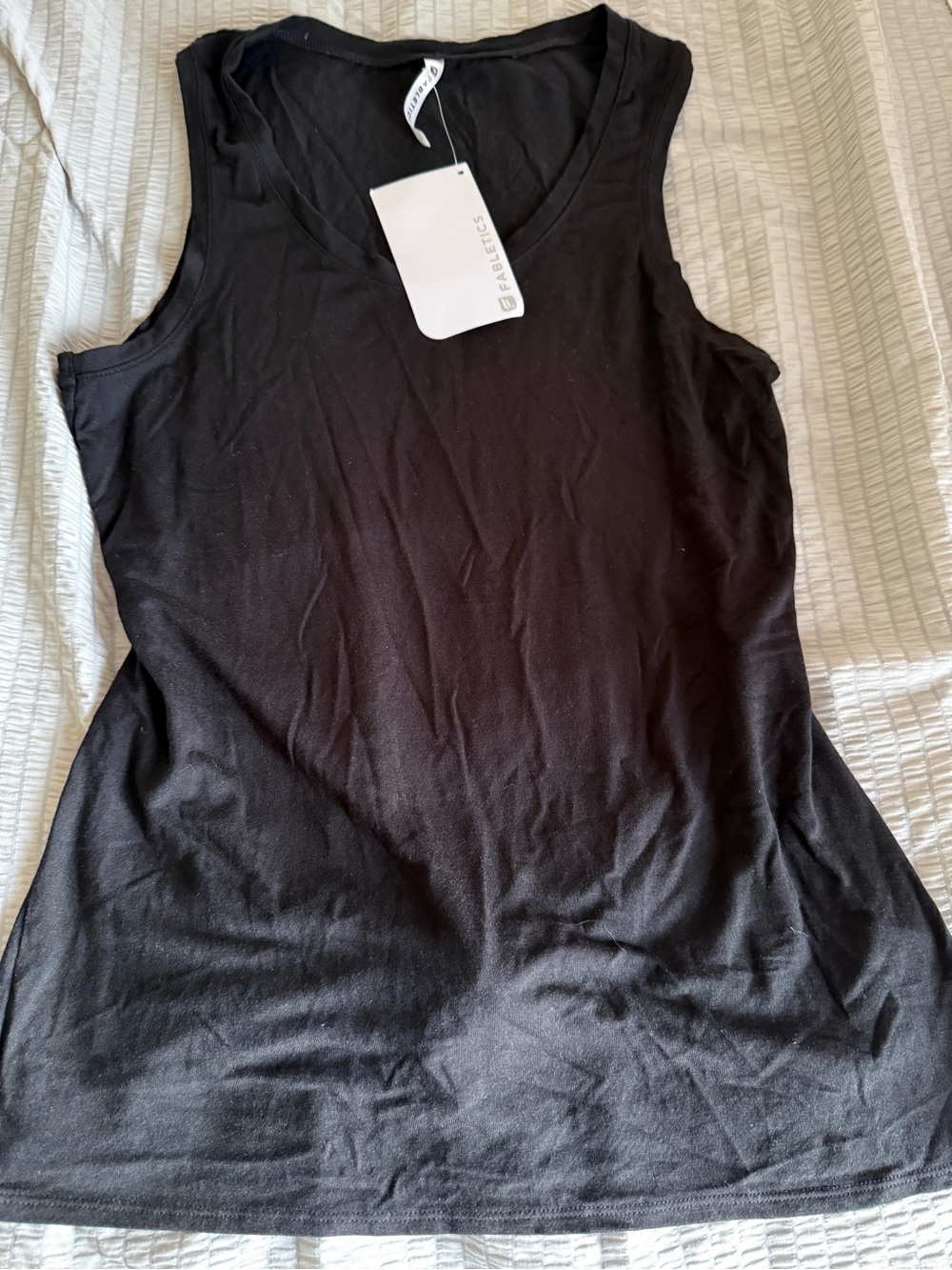 Fabletics Black V-Neck Sleeveless Tank